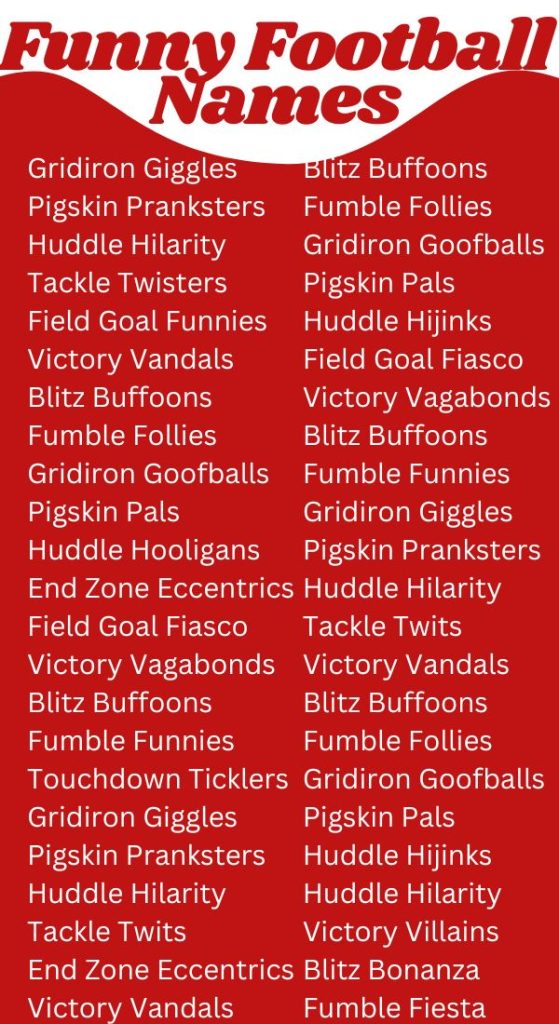 Funny and Memorable Fantasy Football League Names for Family