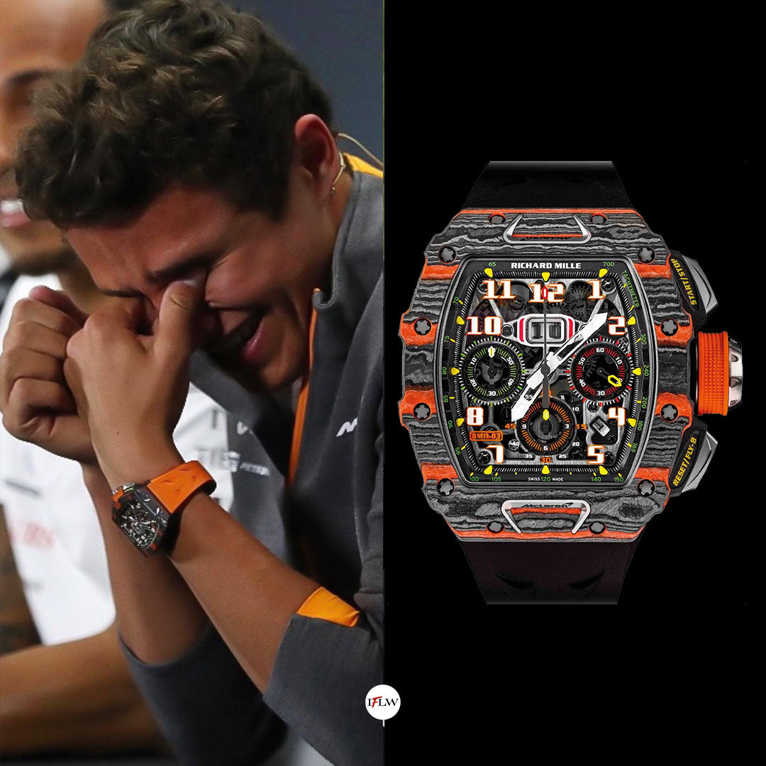 Discover Lando Norris White Watch: Richard Mille RM 11-03 Flyback Chronograph