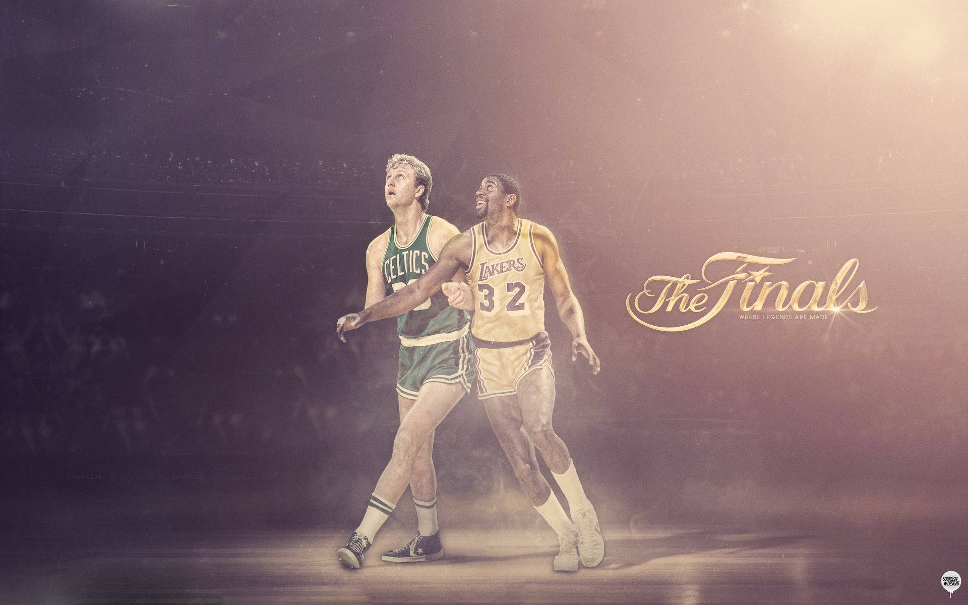 Download High-Quality Larry Bird & Magic Johnson NBA Finals Wallpaper