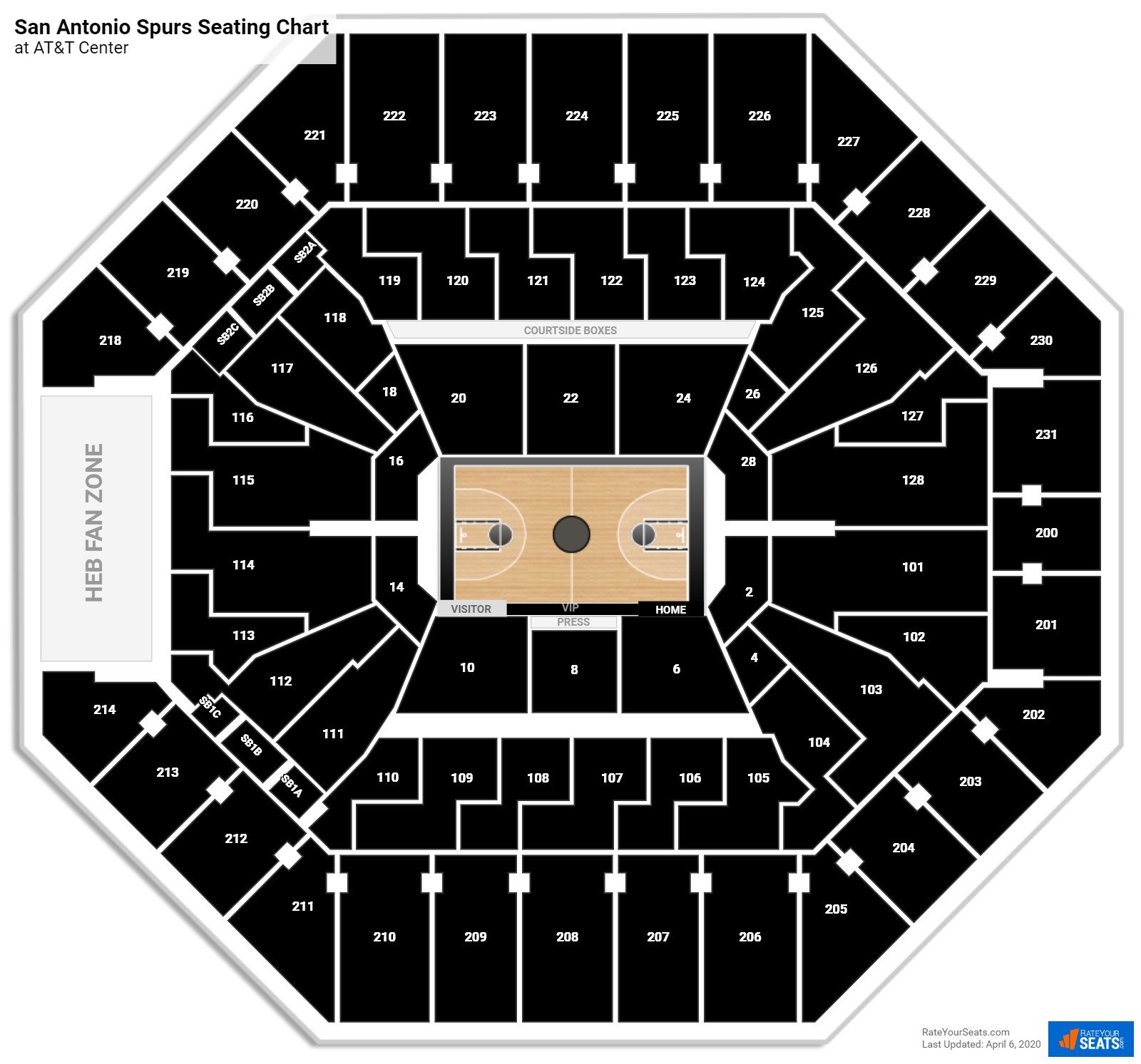Interactive Frost Bank Center Map with Seat Numbers for Every Event