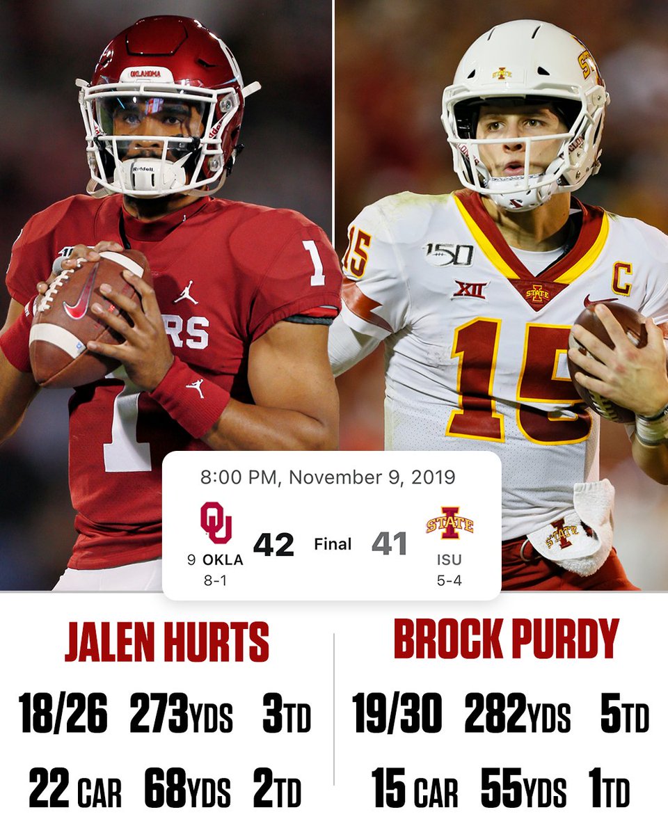brock purdy vs jalen hurts stats 2023