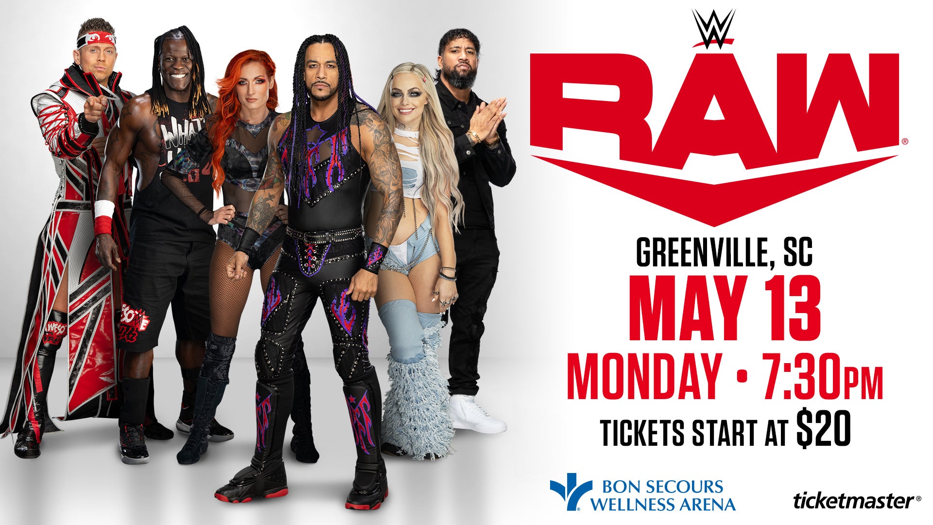 Experience WWE Monday Night Raw in Greenville, SC: Event at Bon Secours Wellness Arena