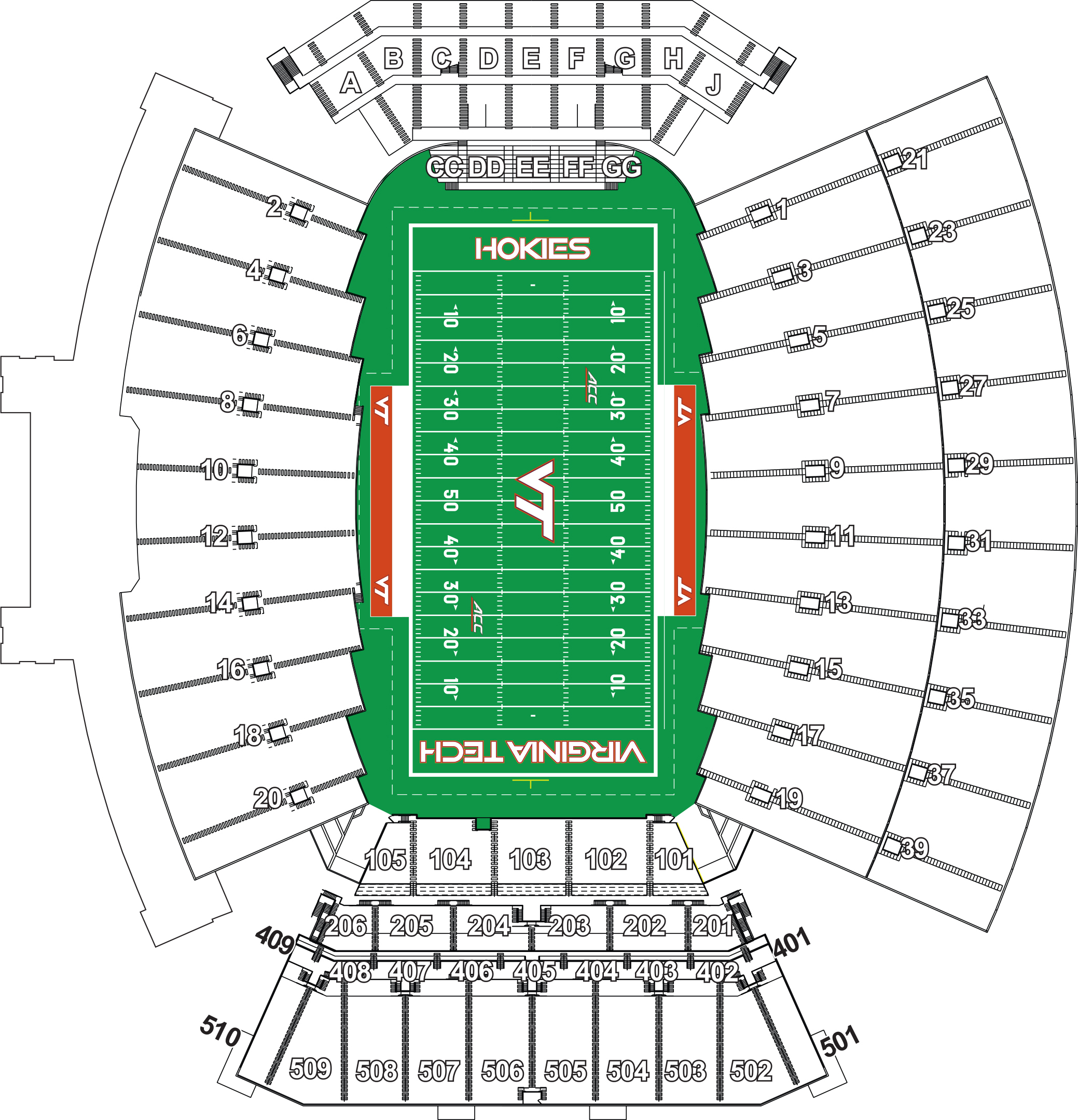 How to Read the Lane Stadium Seating Chart & Seat Numbers for Game Day