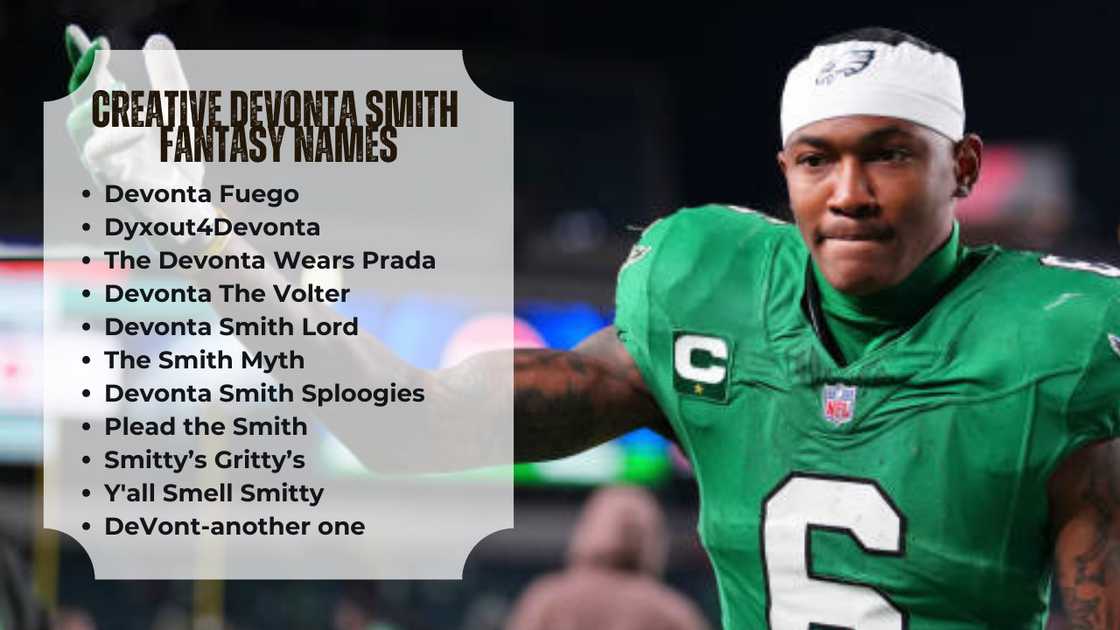 Creative DeVonta Smith Fantasy Football Names for Your Squad