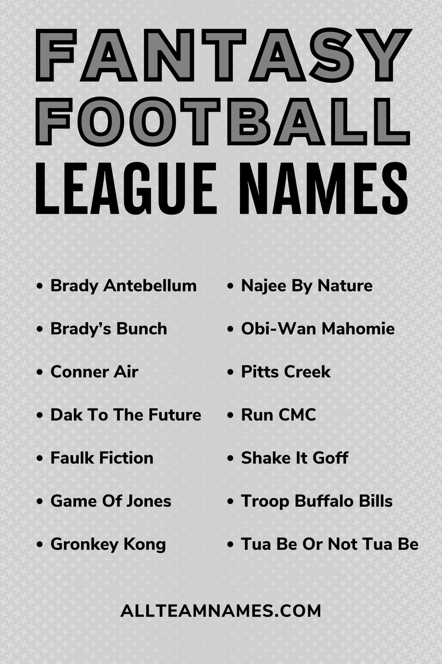 Funny and Memorable Fantasy Football League Names for Family
