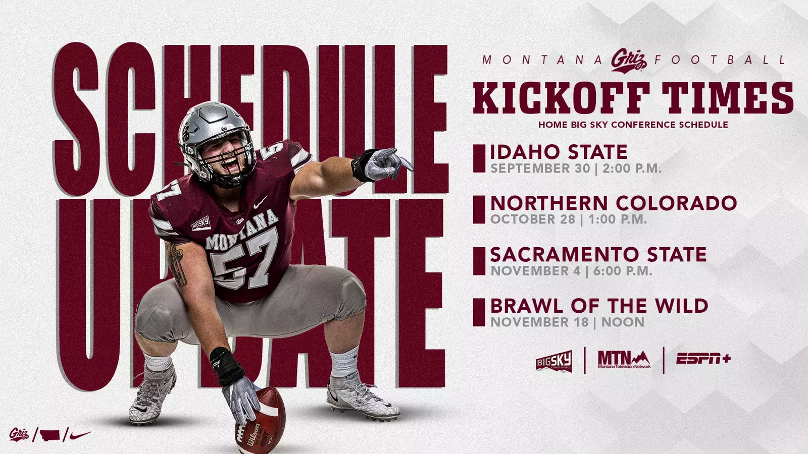 Montana Grizzlies Football Today: Game Time, TV, Streaming Info