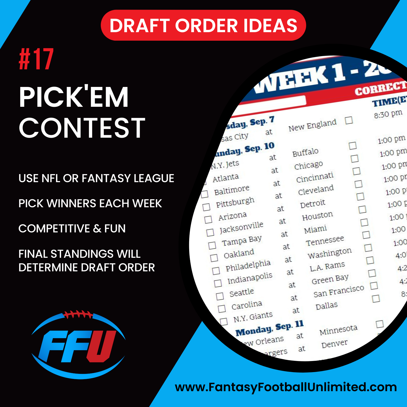 Unique and Fun Ways to Choose Your Fantasy Draft Order This Season