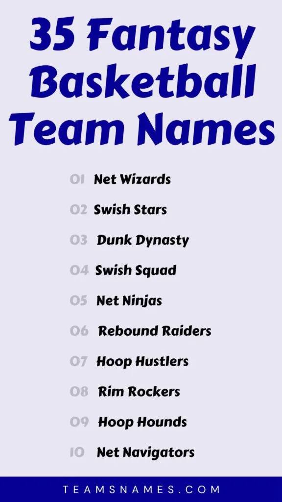 Best Funny Fantasy Basketball Team Names for 2024