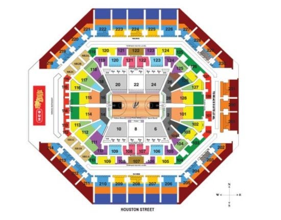 Interactive Frost Bank Center Map with Seat Numbers for Every Event