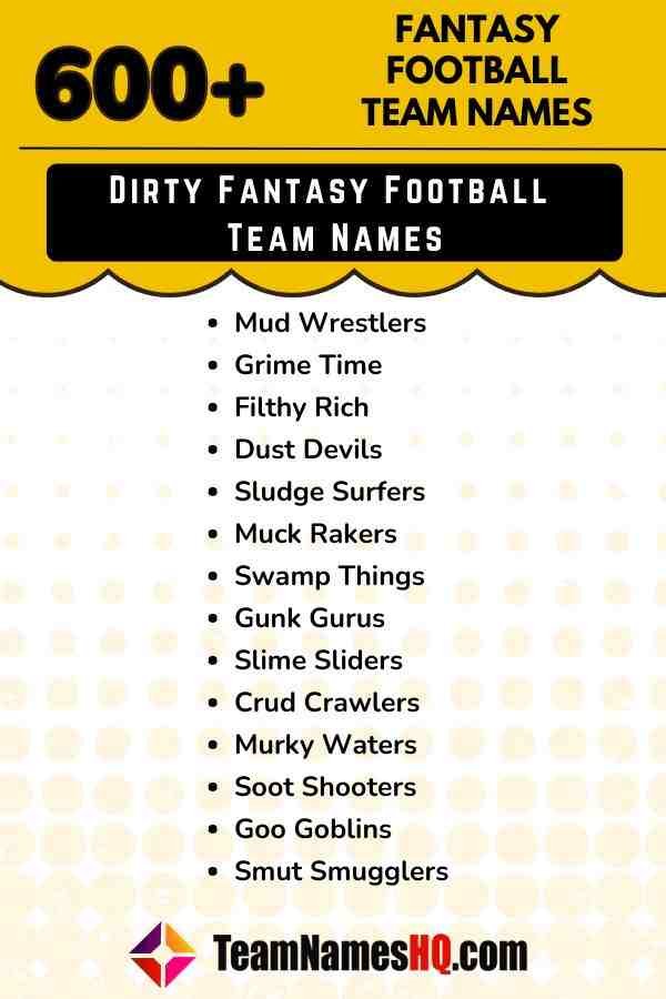 Dirty Steelers Fantasy Football Team Names for 2024