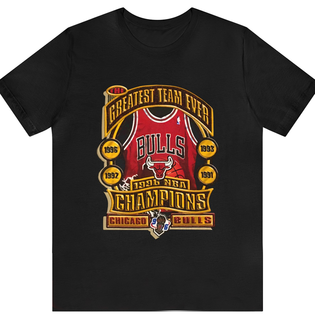 Authentic Chicago Bulls 1996 Championship T-Shirt - Show Your Team Pride!