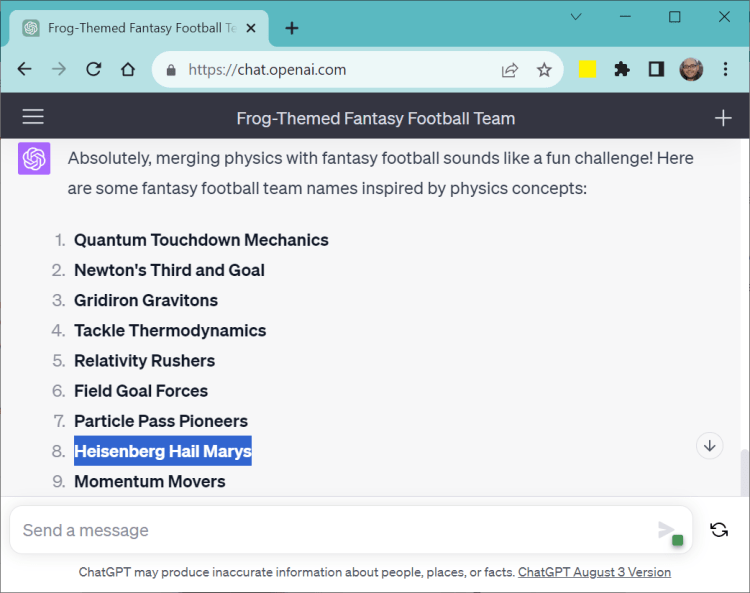 Top AI Generated Fantasy Football Team Names for 2024