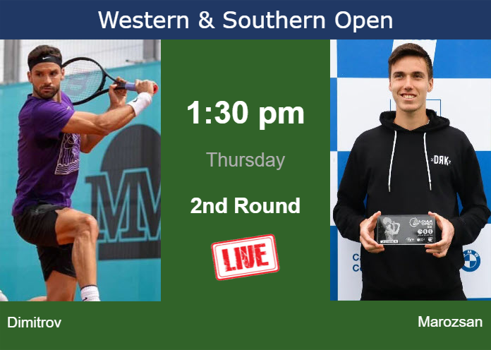 ATP Cincinnati 2024: Grigor Dimitrov vs Fabian Marozsan Match Preview and Stats