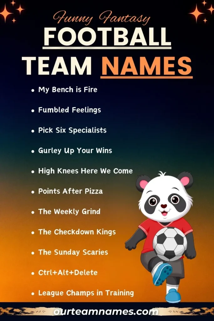 Funny and Memorable Fantasy Football League Names for Family