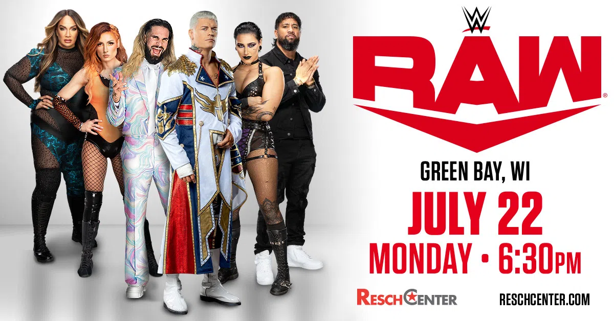 Get Your Tickets for WWE Monday Night Raw in Green Bay, WI at Resch Center!