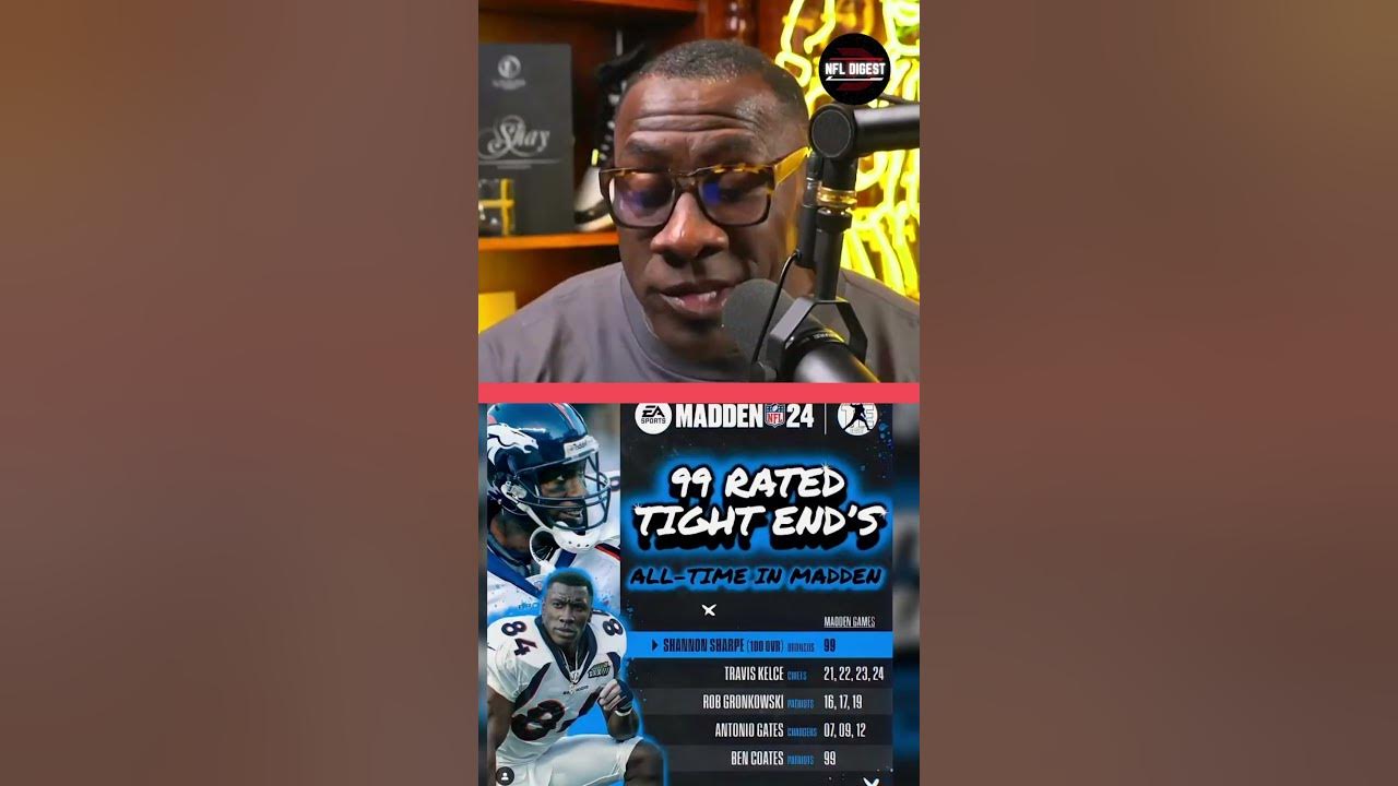 Shannon Sharpes Highest Madden Rating: 100 Overall in Madden 99