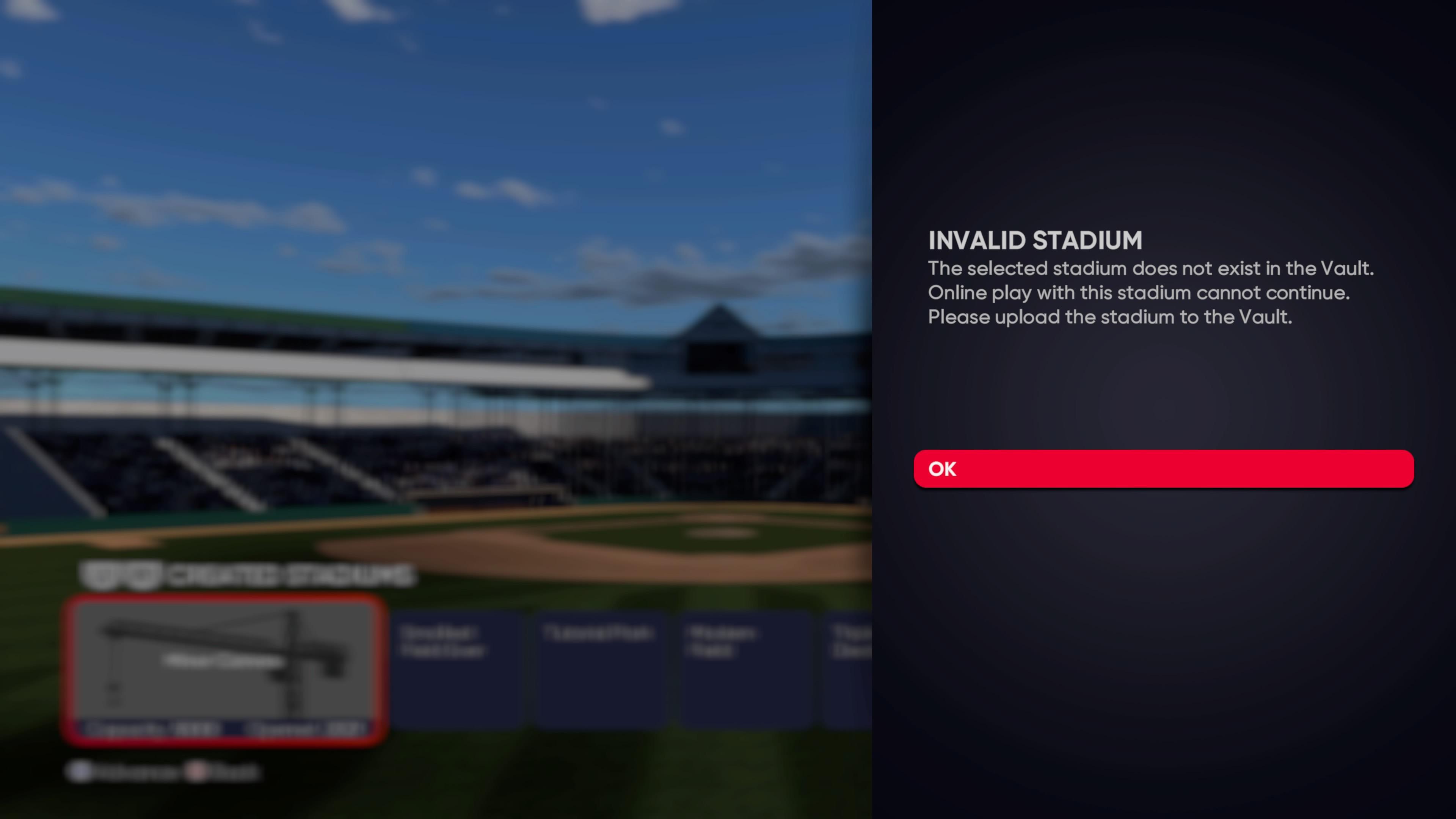 invalid stadium mlb the show 23
