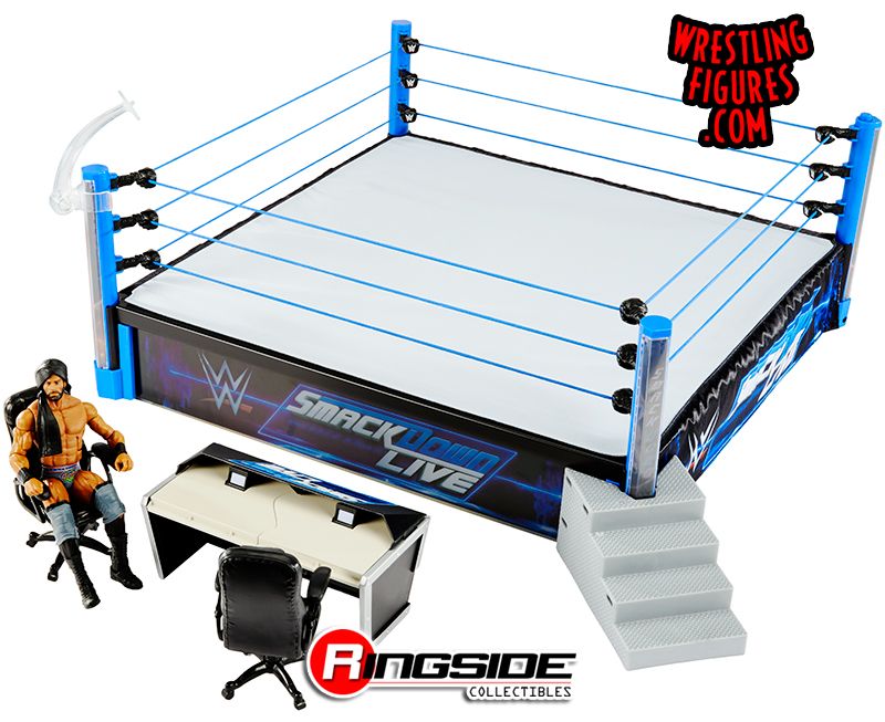 WWE Authentic Scale Ring SmackDown 20-Inch Wrestling Action Set