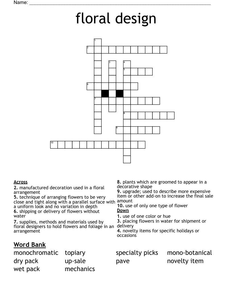 Floral Arrangement Crossword Puzzle: Tips and Solutions for 2024