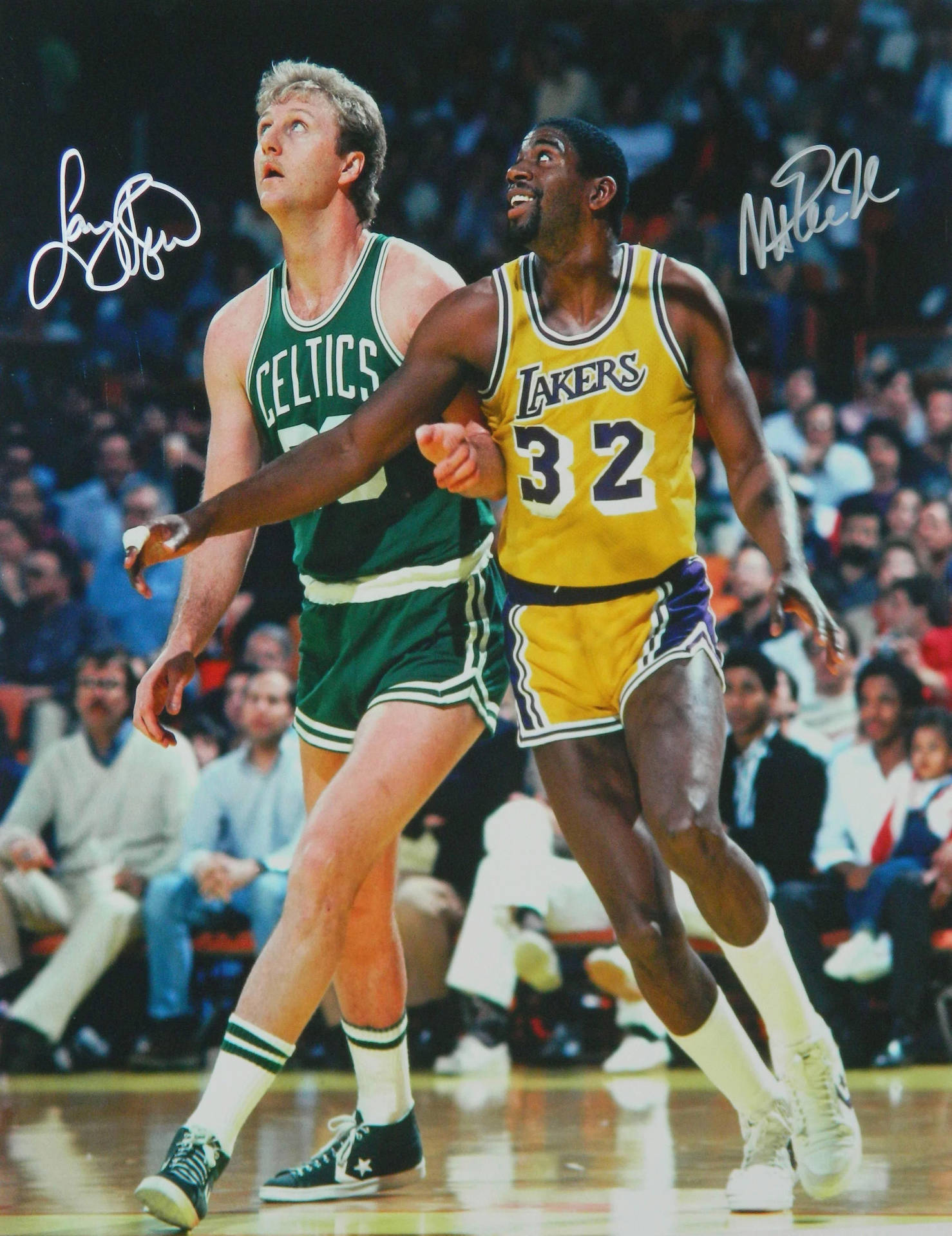 Download High-Quality Larry Bird & Magic Johnson NBA Finals Wallpaper