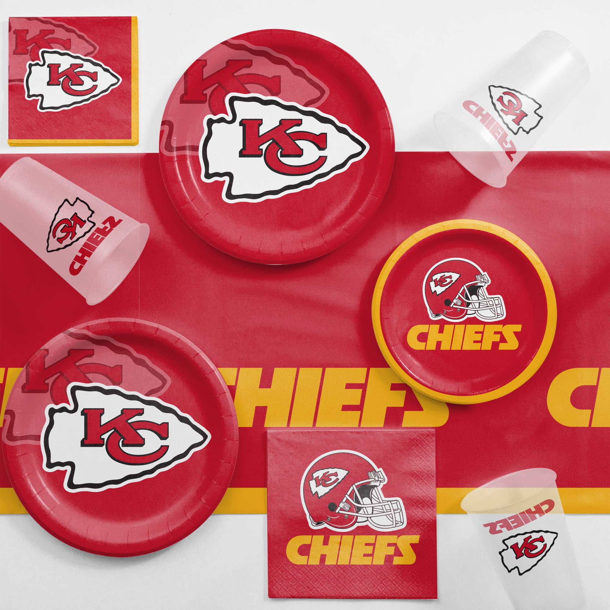 Kansas City Chiefs Plates and Napkins Set for Game Day Parties