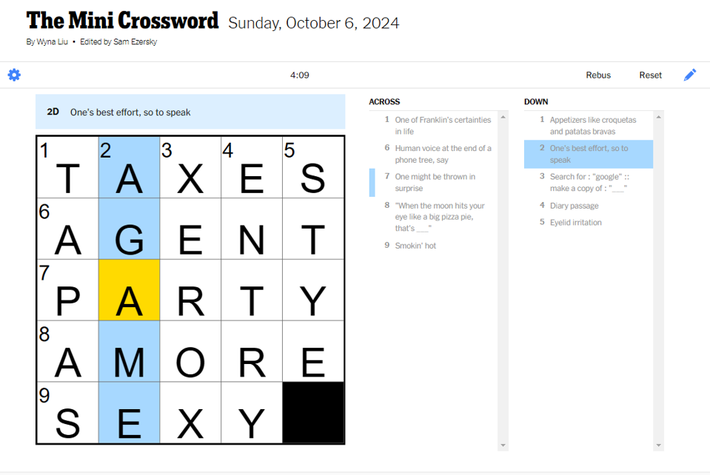 Solve the Best Effort Crossword Clue from The New York Times