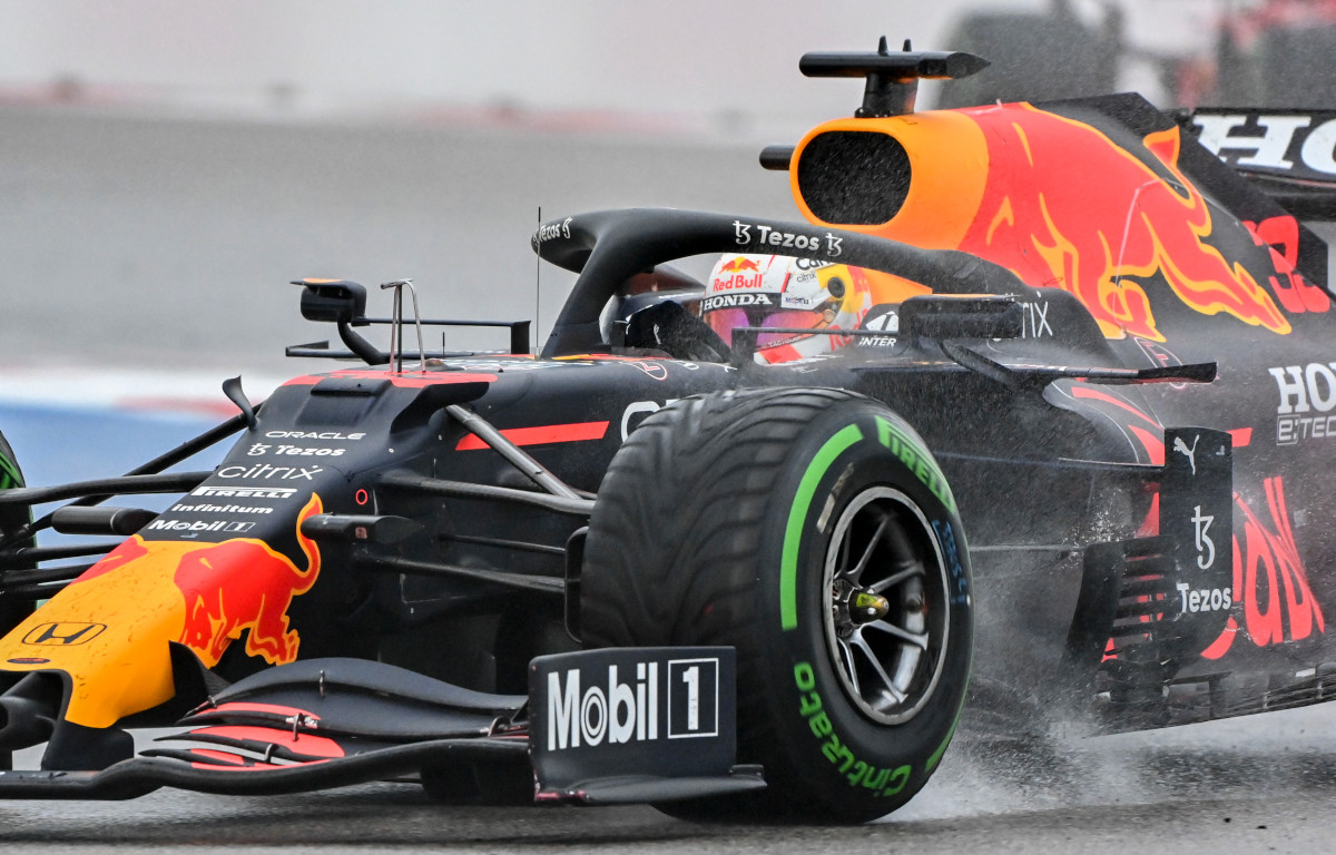 How much water do f1 wet tires displace? Find out the answer.