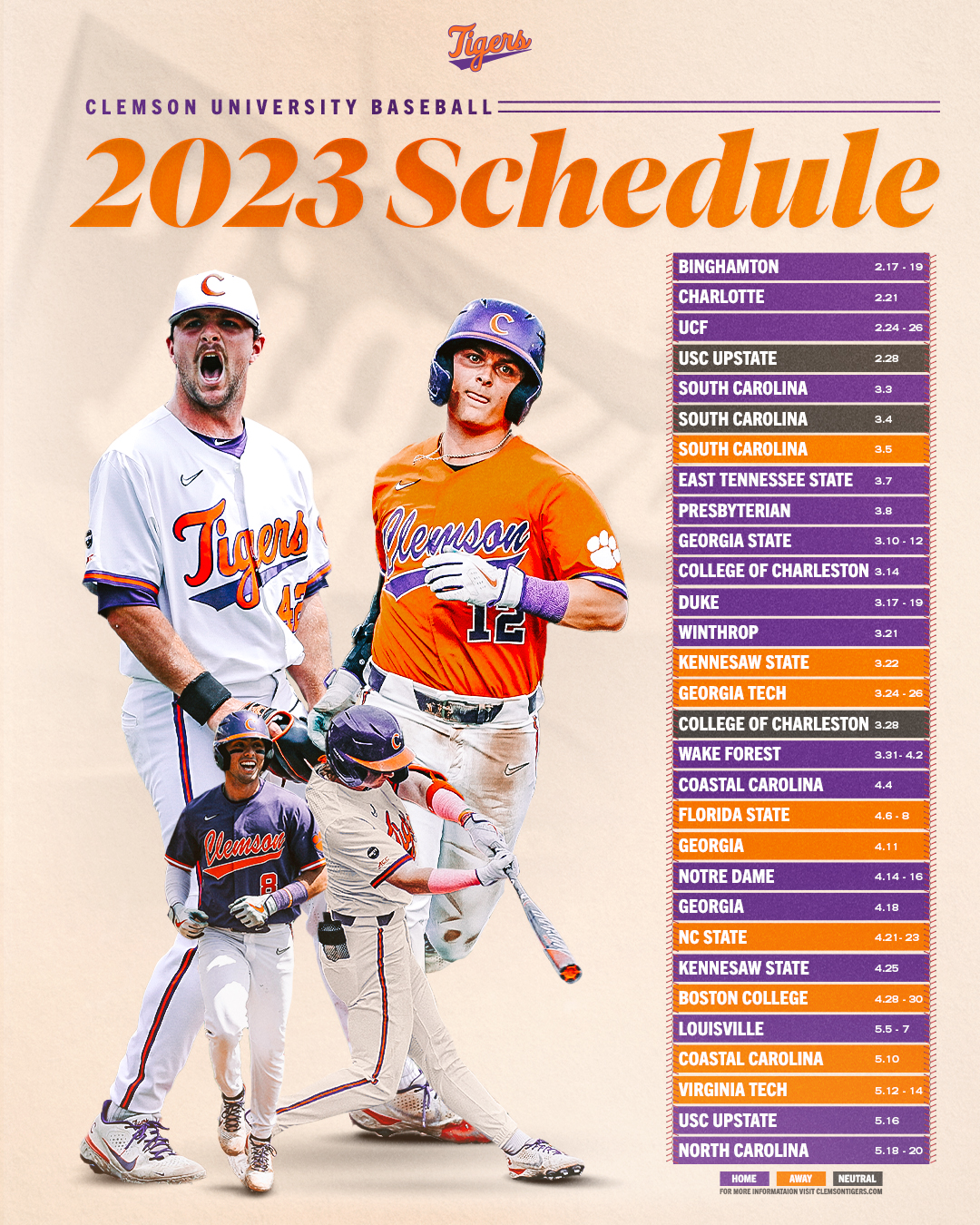 When does Clemson baseball play this week? Here is the complete schedule and match information!