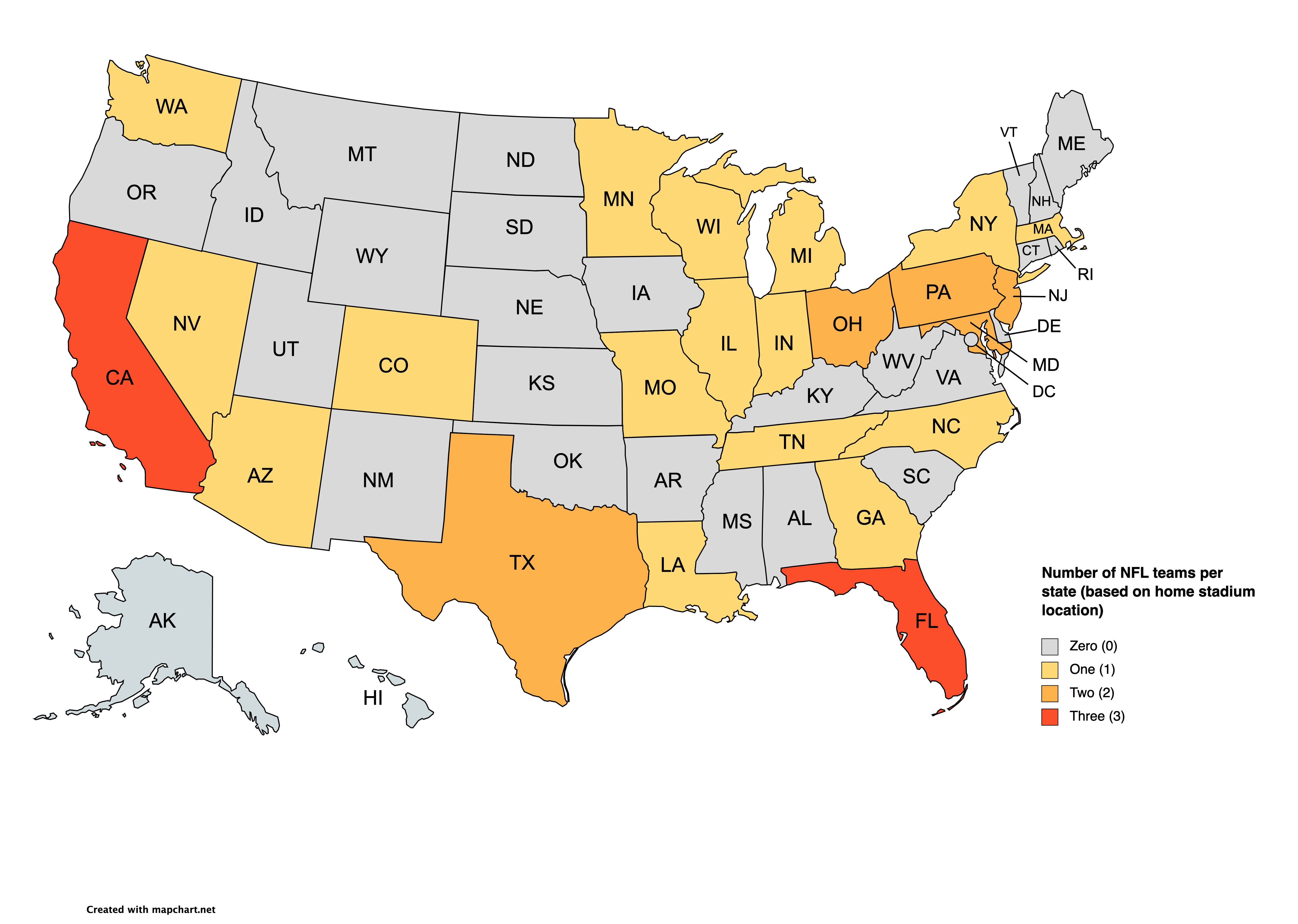 No NFL team in your state? Find out what states dont have NFL teams here!