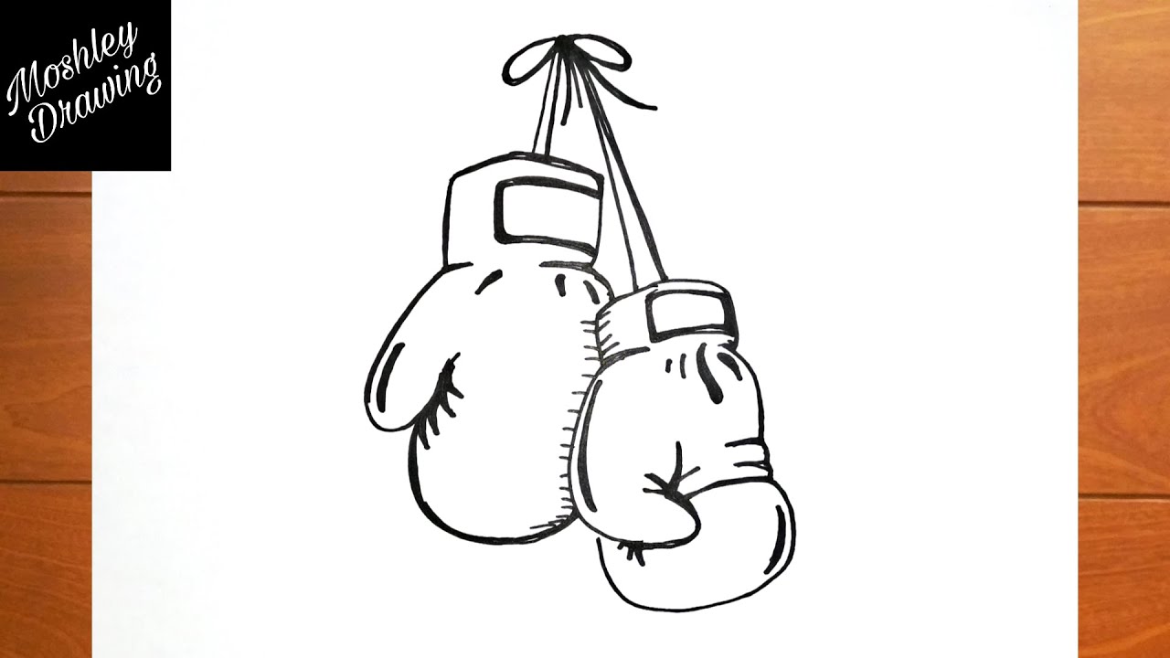 How to draw boxing gloves for kids (fun and simple drawing lesson)