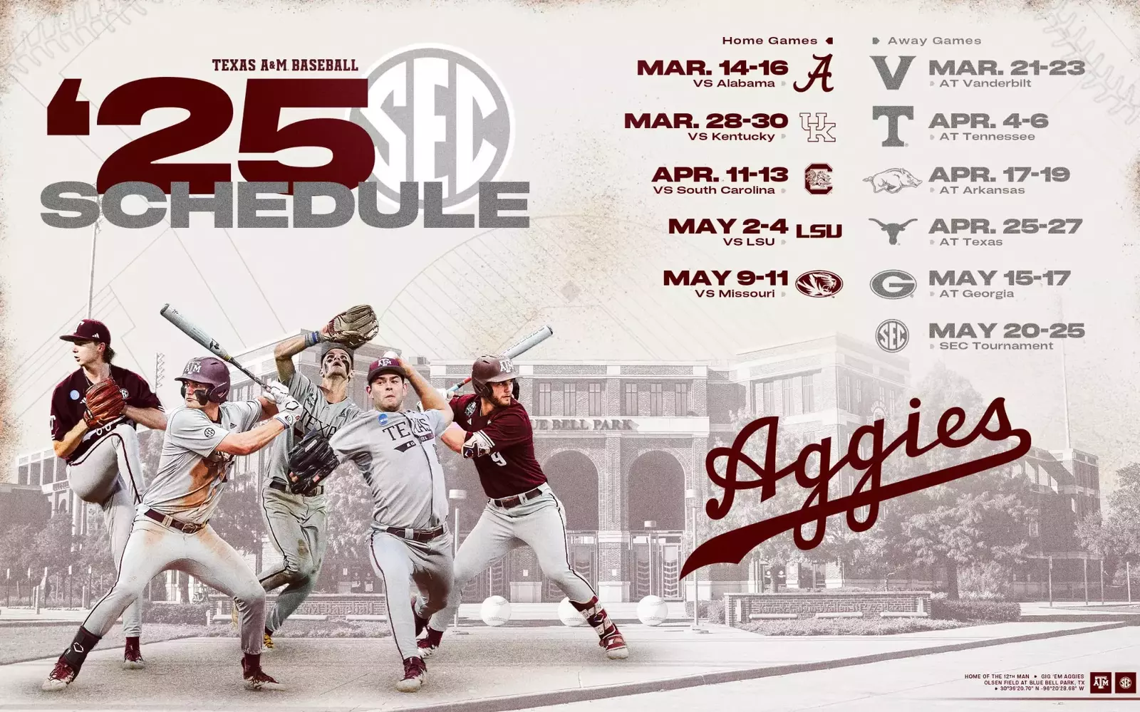 When does Texas A&M play baseball today? Check the schedule here!