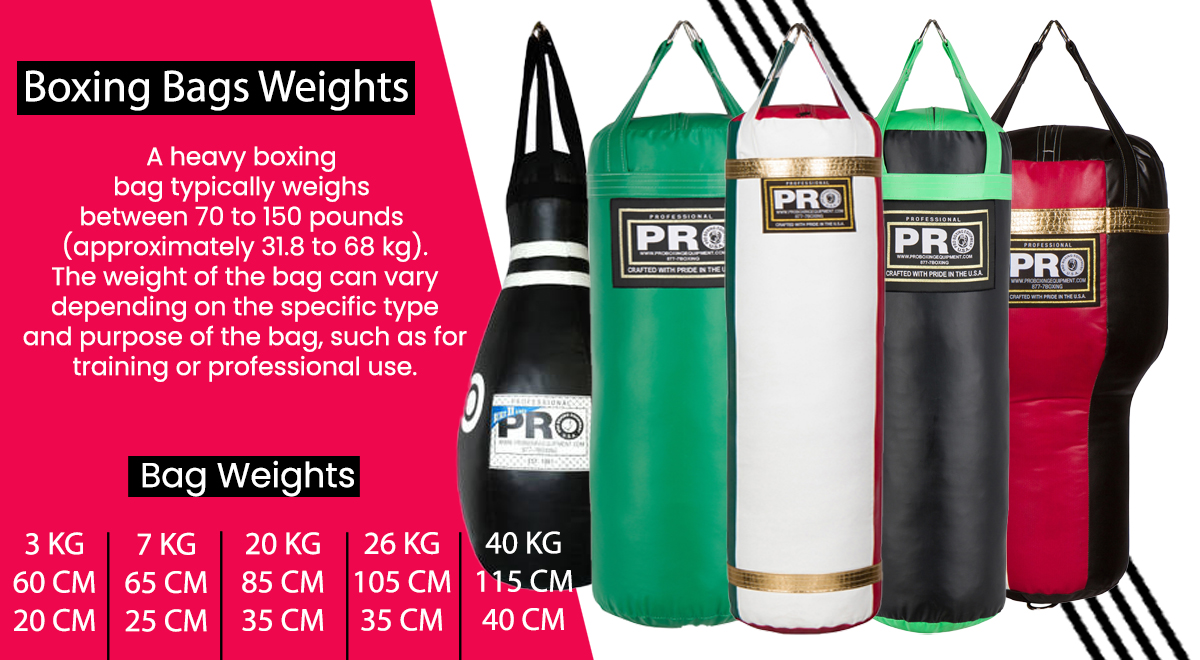 How much does a boxing bag weigh? Learn about different weights now!