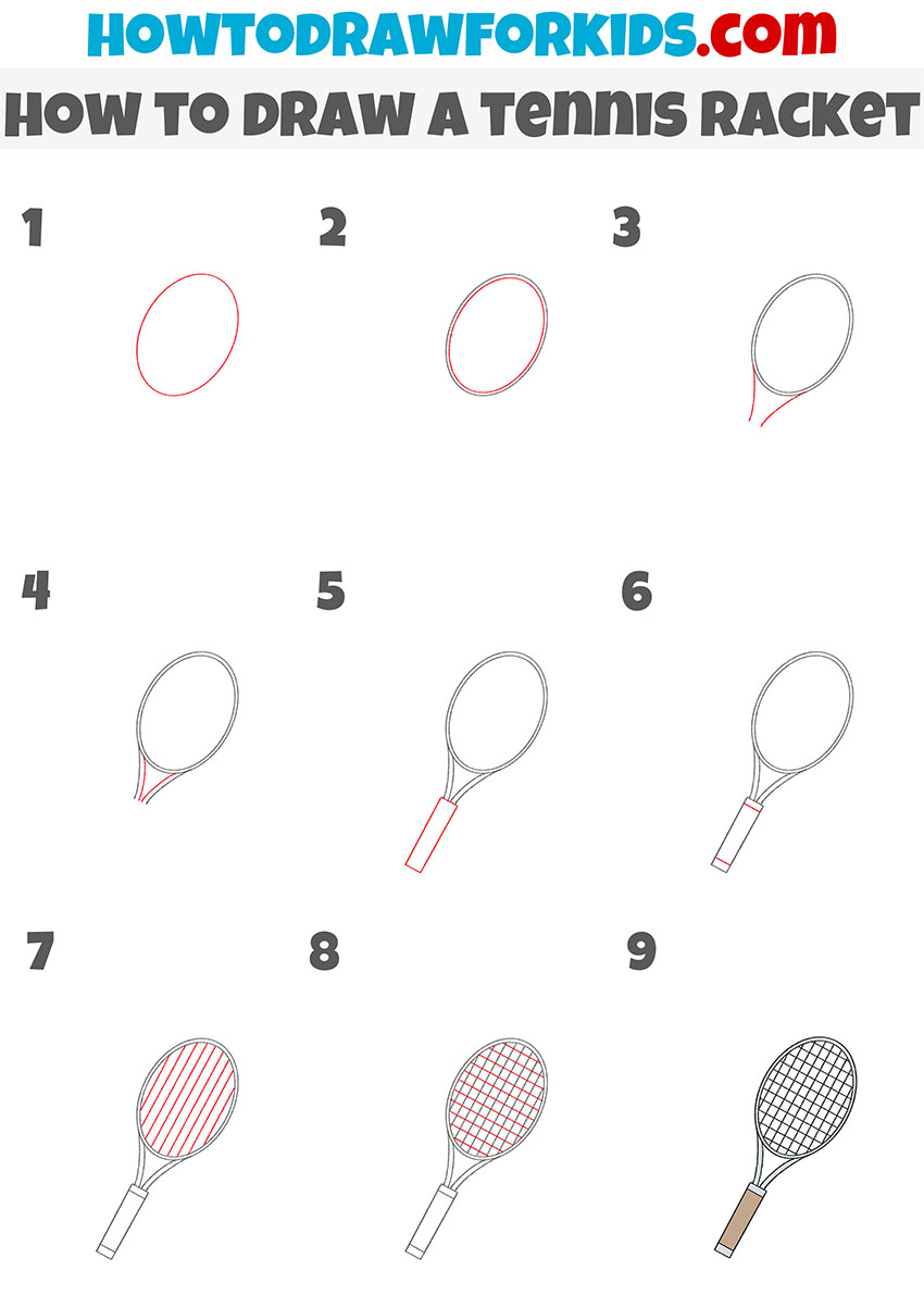 How to Draw a Tennis Racquet Easy? Follow These Simple Steps and Draw Like a Pro in No Time!