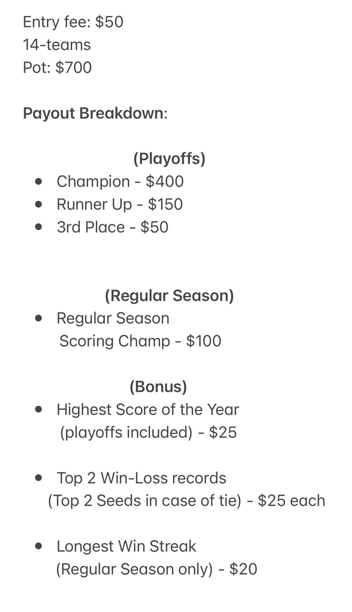 Do you win money in fantasy football? Explore payout structures here.